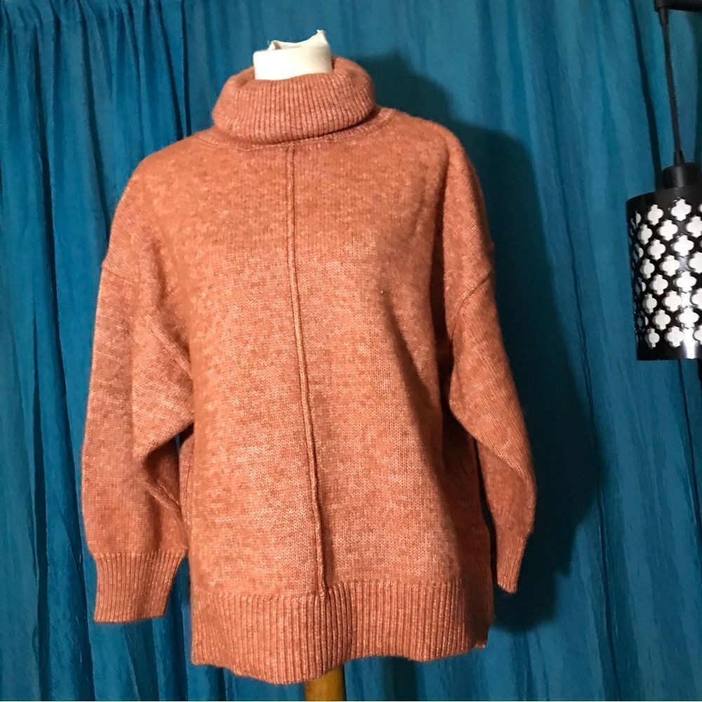 KIKI LARUE High Neck Burnt Orange Sweater Size ( One Size ) XL
